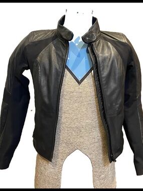 Alpinestars Faster Airflow Black Leather Armor Motorcycle Jacket Sz Large 6 42
